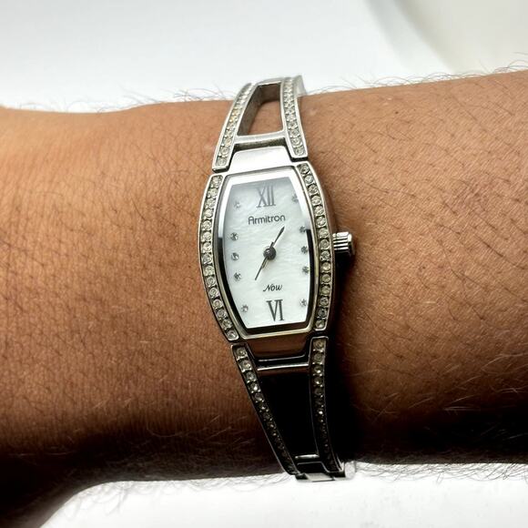 Armitron Silver & Crystal Watch - Picture 1 of 4